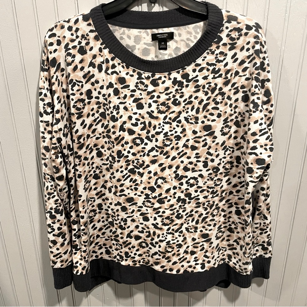 Vera Wang Leopard Sweater